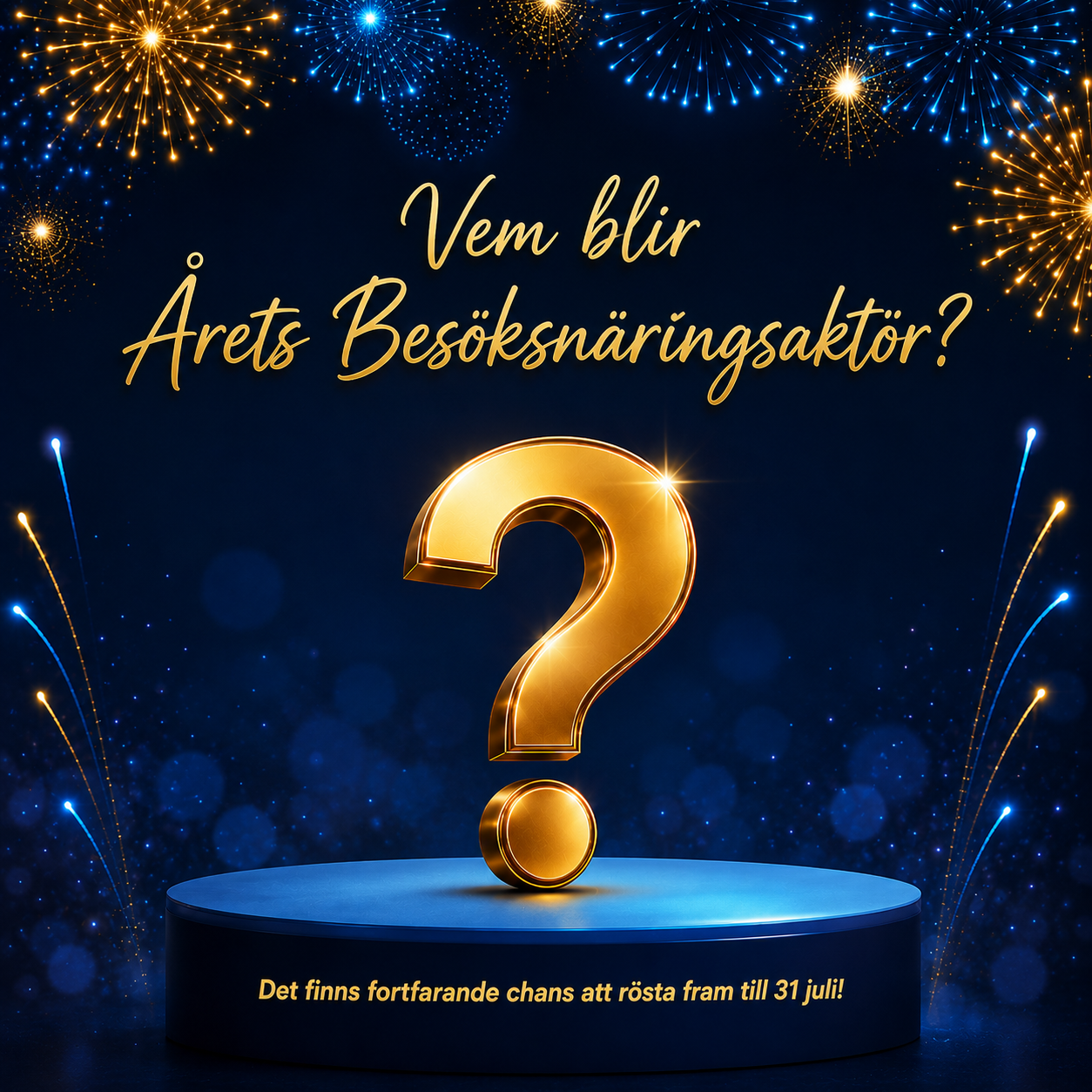 Frågetecken med uppmaning om att rösta