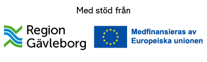 Loggor med stöd av EU och Region Gävleborg