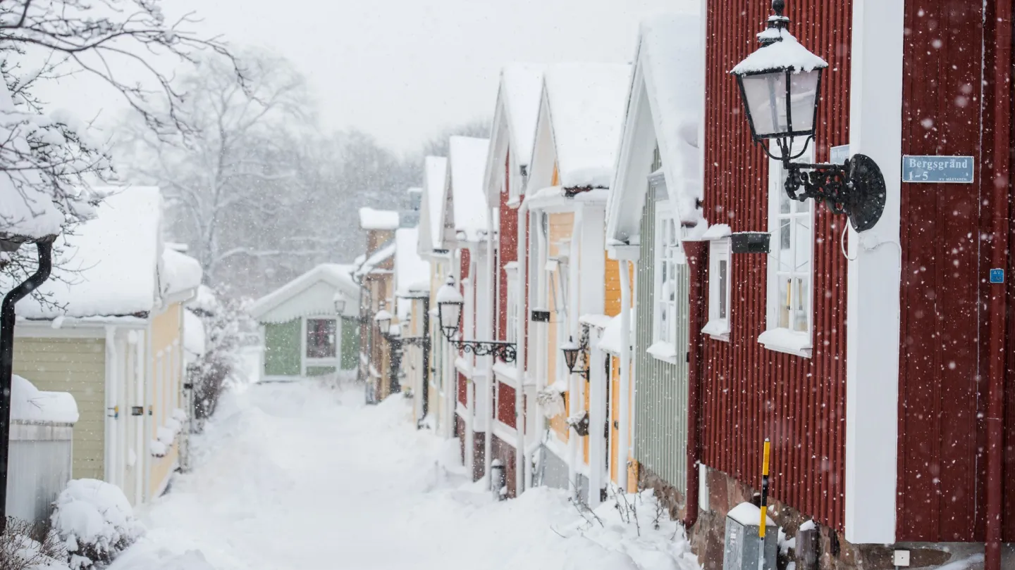 Vinter och snö i Gamla Gefle